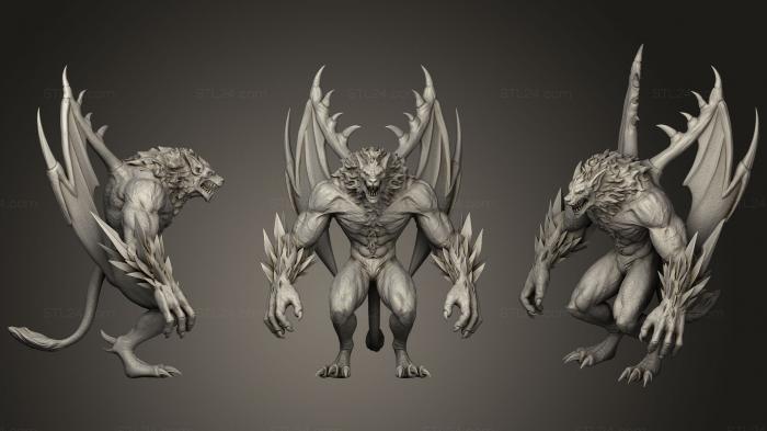 Статуэтки герои, монстры и демоны (Asura Zbrush Лепить, STKM_0637) 3D модель для ЧПУ станка